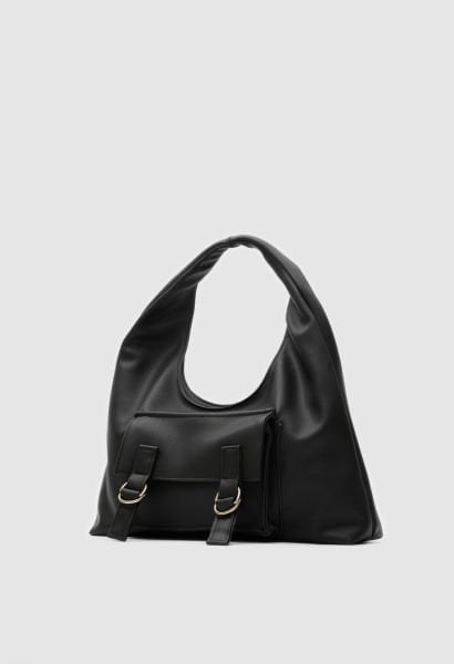 Salaş Deri Omuz Çantası Siyah