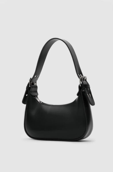 Oval Baget Çanta Siyah