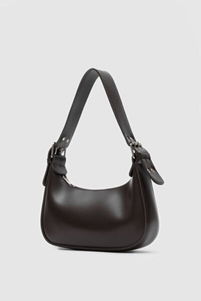 Oval Baget Çanta Acı Kahve
