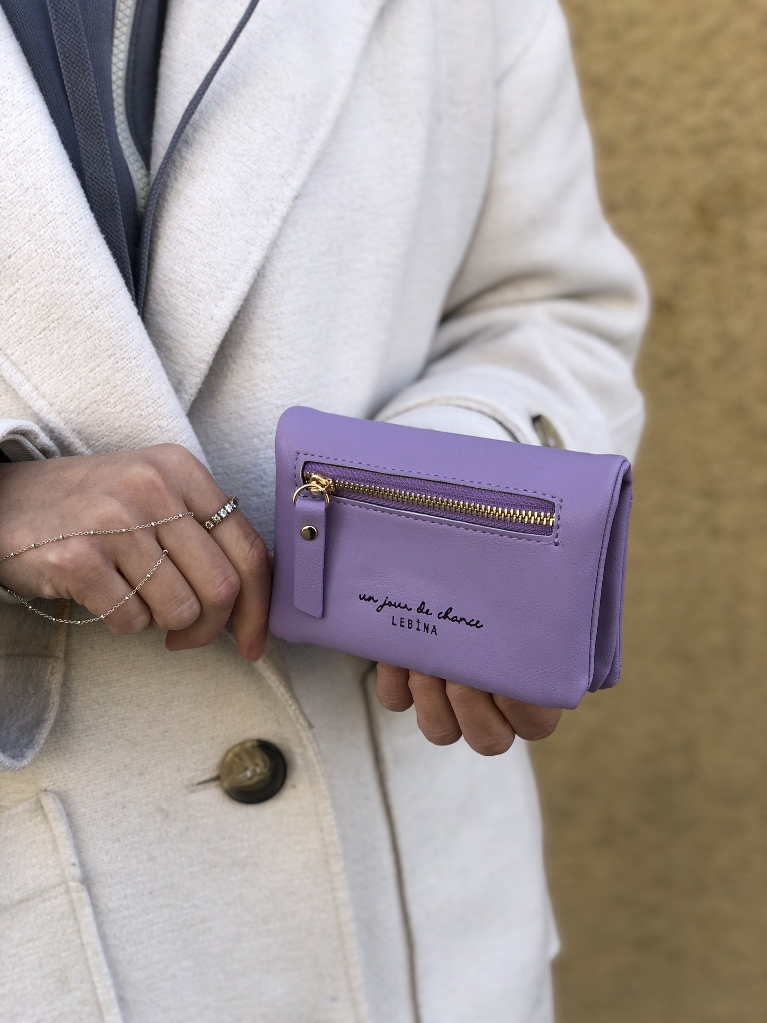 Yumuşak Deri Kadın Cüzdanı Lila