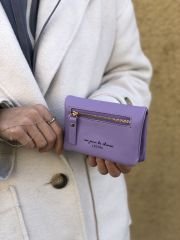 Yumuşak Deri Kadın Cüzdanı Lila