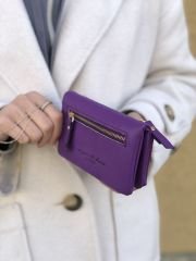 Yumuşak Deri Kadın Cüzdanı Mor