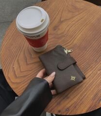 Çok Gözlü Kadın Cüzdanı Acıkahve