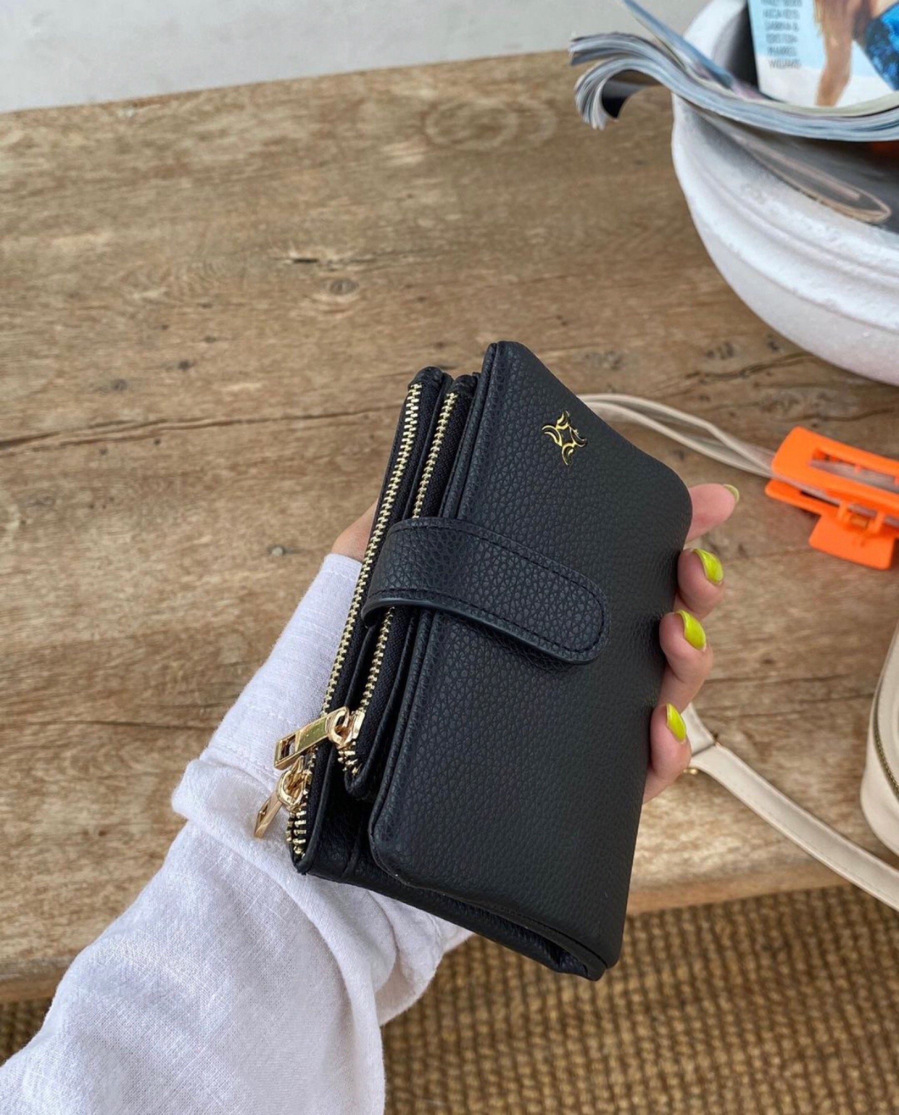 Çok Gözlü Kadın Cüzdanı Siyah