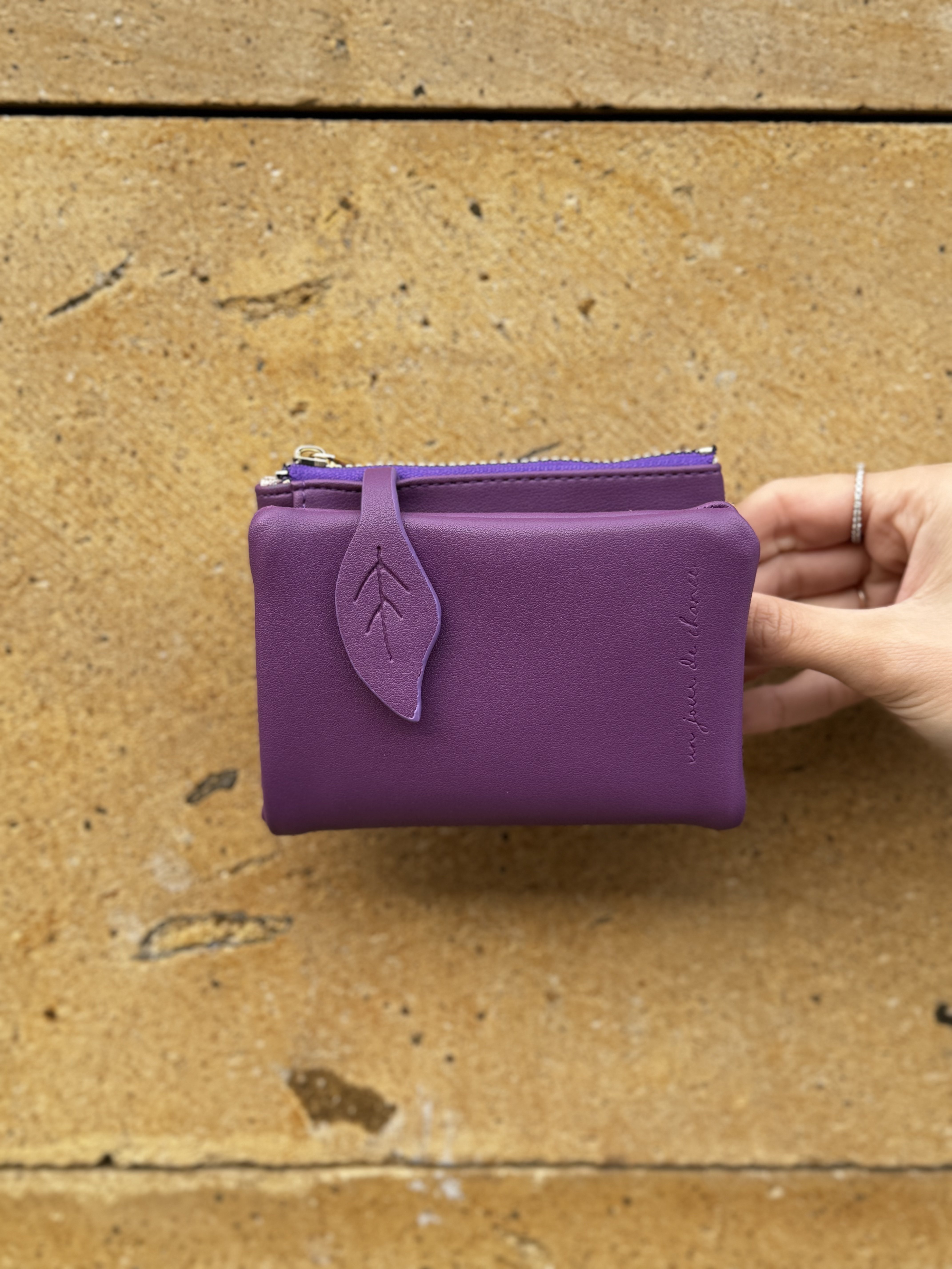 Yumuşak Deri Kadın Cüzdanı Mor