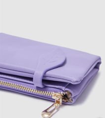 Yumuşak Deri Kadın Cüzdanı Lila