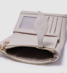 Yumuşak Deri Kadın Cüzdanı Krem