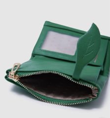 Yumuşak Deri Kadın Cüzdanı Yeşil