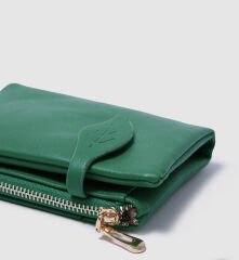 Yumuşak Deri Kadın Cüzdanı Yeşil