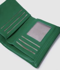 Yumuşak Deri Kadın Cüzdanı Yeşil