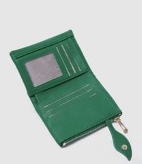 Yumuşak Deri Kadın Cüzdanı Yeşil