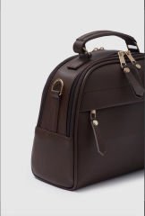 Bol Gözlü Kadın Omuz Çantası Kahverengi