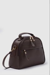 Bol Gözlü Kadın Omuz Çantası Kahverengi