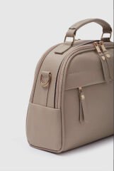 Bol Gözlü Kadın Omuz Çantası Bej