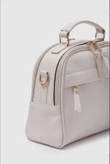 Bol Gözlü Kadın Omuz Çantası Krem