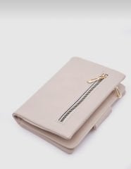 Çok Kullanışlı Kadın Cüzdanı Krem