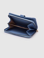 Kartlık Detaylı Kadın Cüzdanı Mavi