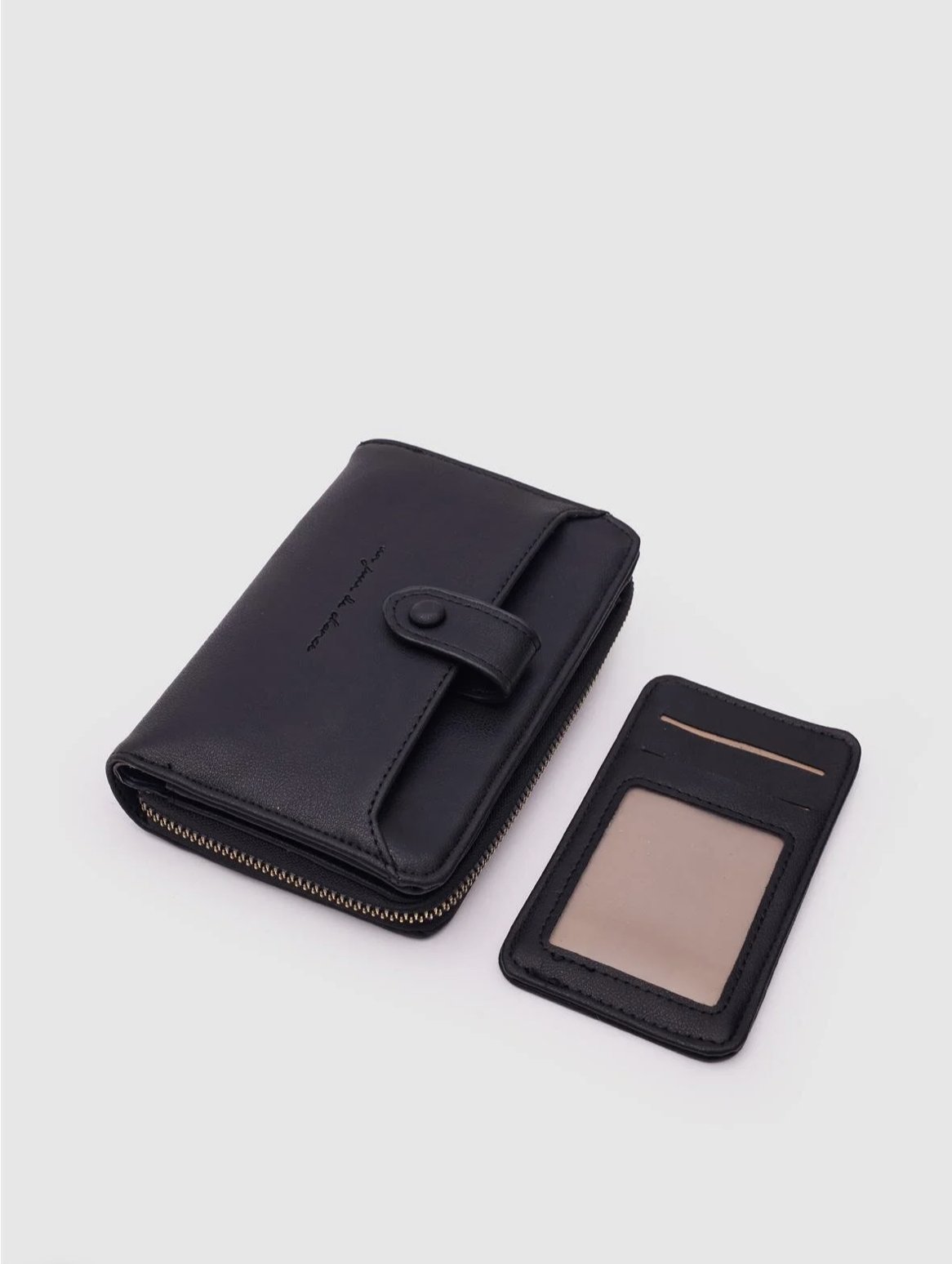Kartlık Detaylı Kadın Cüzdanı Siyah