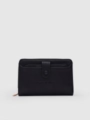 Kartlık Detaylı Kadın Cüzdanı Siyah