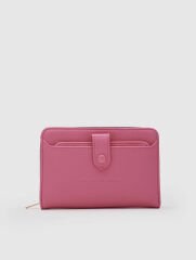 Kartlık Detaylı Kadın Cüzdanı Pembe