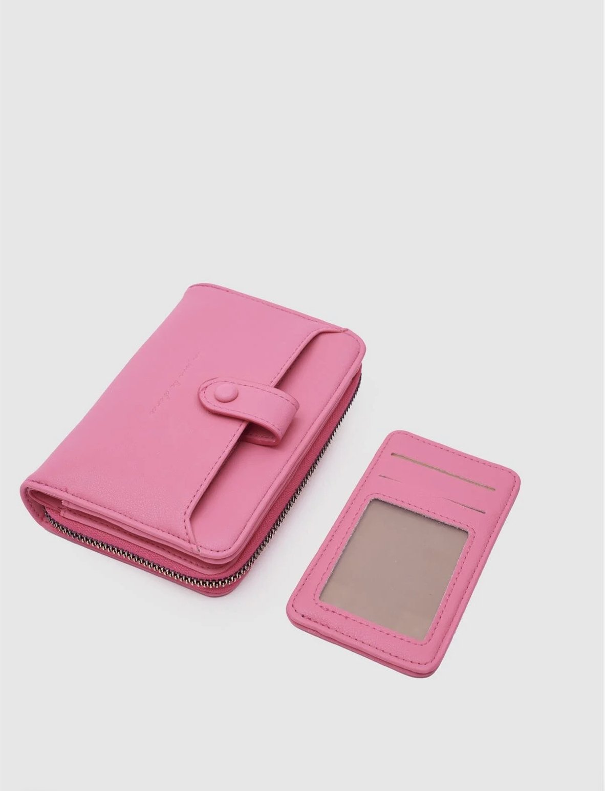 Kartlık Detaylı Kadın Cüzdanı Pembe