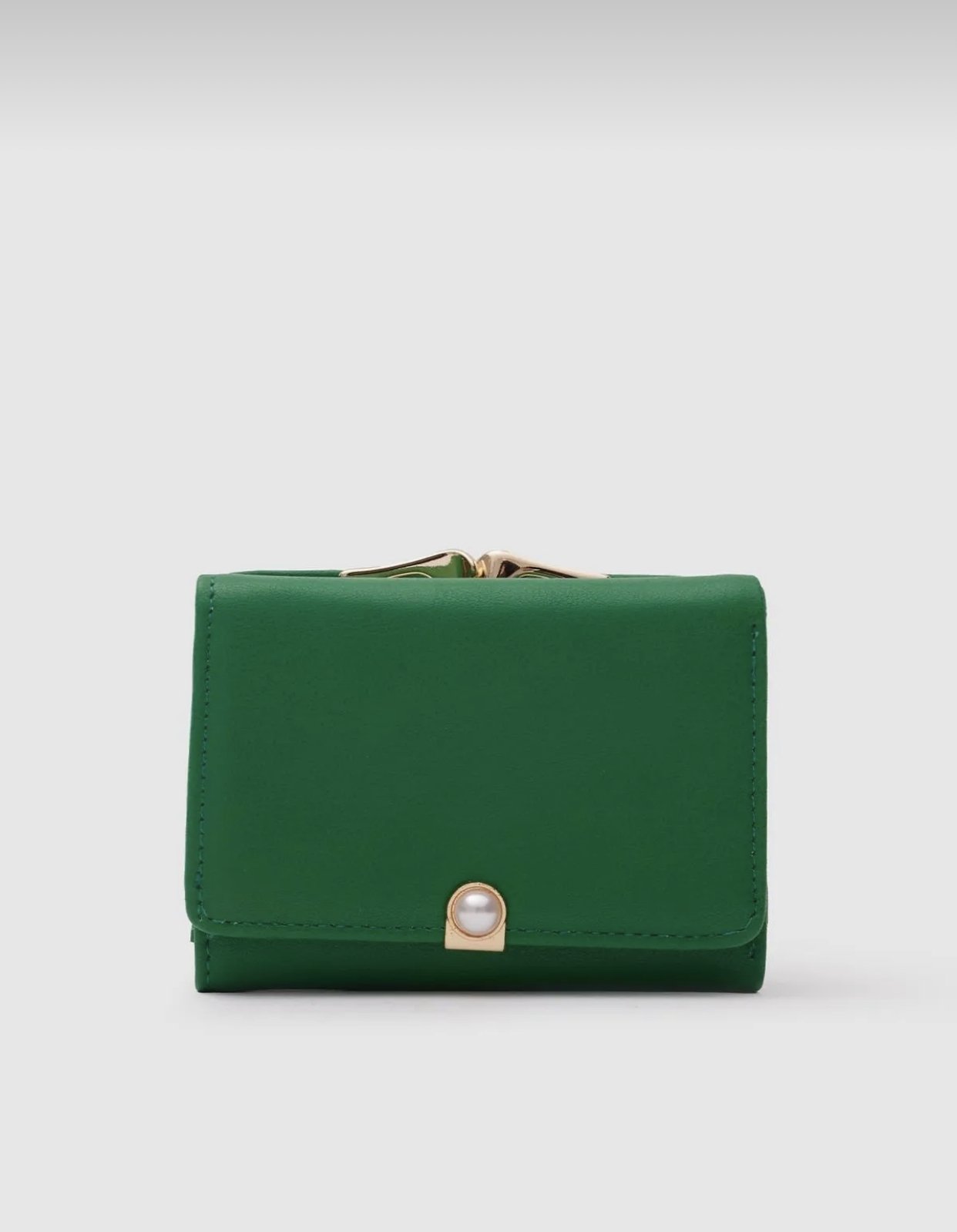 İncili Kadın Cüzdanı Yeşil