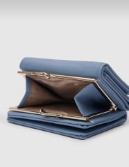 İncili Kadın Cüzdanı Mavi