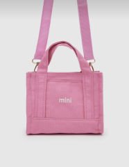 Mini Kanvas Çanta Pembe