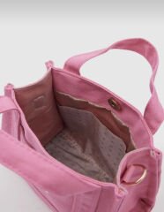 Mini Kanvas Çanta Pembe