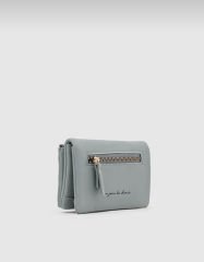 Önü Fermuarlı Yumuşak Kadın Cüzdanı Yeşil