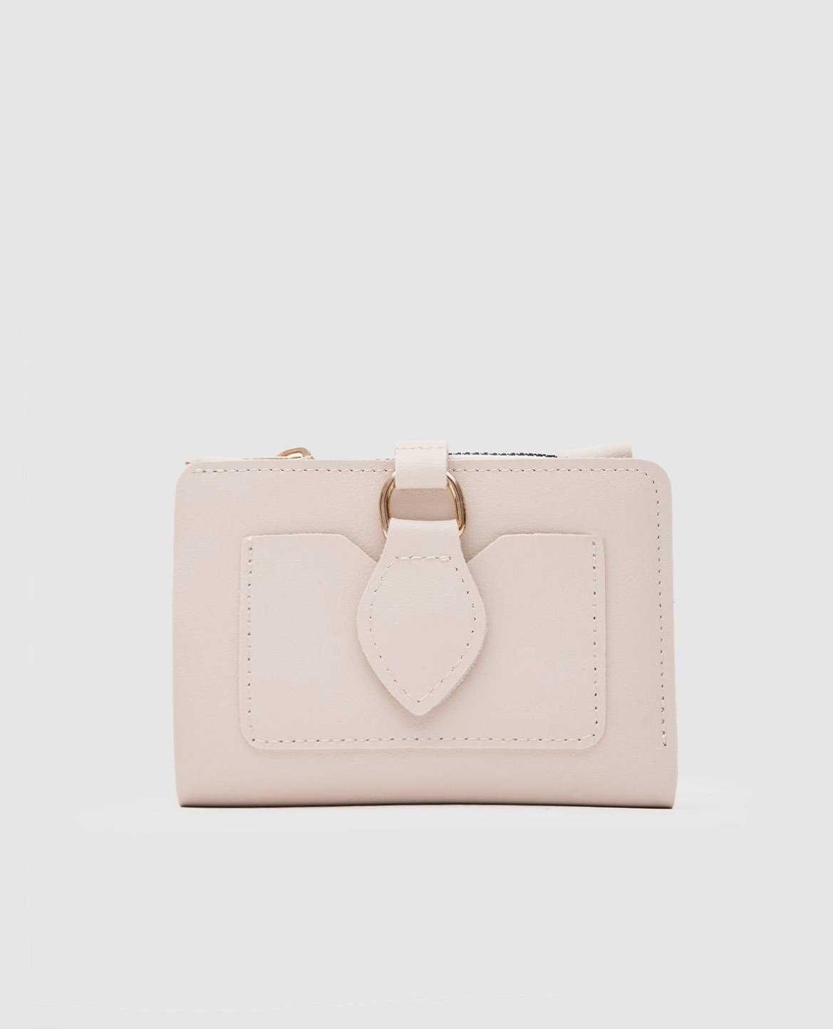 Tokalı Kadın Cüzdanı Krem