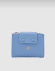 Yumuşak Deri Kadın Cüzdanı Mavi