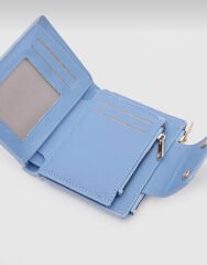 Yumuşak Deri Kadın Cüzdanı Mavi