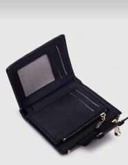 Yumuşak Deri Kadın Cüzdanı Siyah