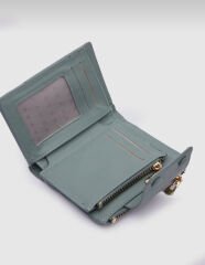 Yumuşak Deri Kadın Cüzdanı Yeşil