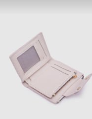 Yumuşak Deri Kadın Cüzdanı Krem