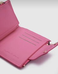 Yumuşak Deri Kadın Cüzdanı Pembe