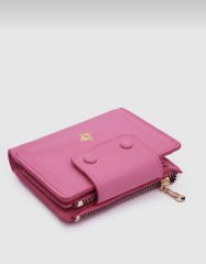 Yumuşak Deri Kadın Cüzdanı Pembe