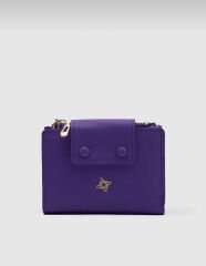 Yumuşak Deri Kadın Cüzdanı Mor