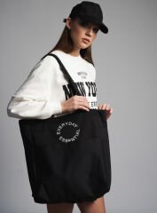 Çok Cepli Su Geçirmez Omuz Çantası Siyah