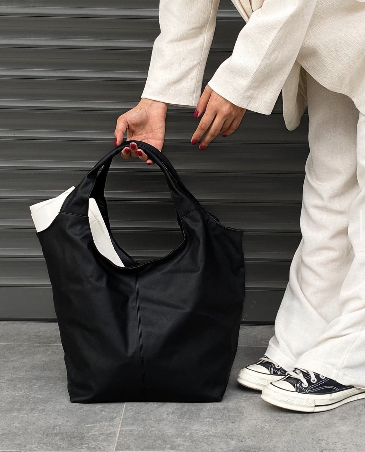 Deri Salaş Omuz Çantası