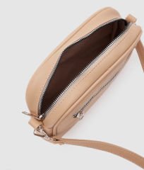 Yumuşak Deri Çapraz Çanta Bej