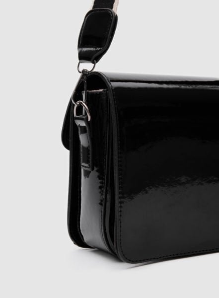 Rugan Siyah Çapraz Çanta