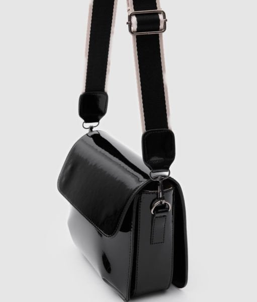 Rugan Siyah Çapraz Çanta