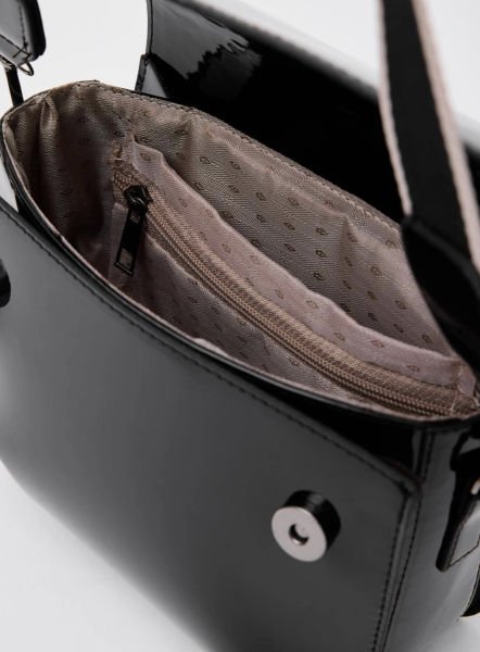 Rugan Siyah Çapraz Çanta