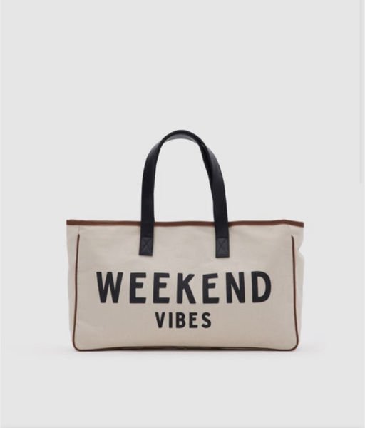 Weekend Vibes Kanvas Plaj Çantası