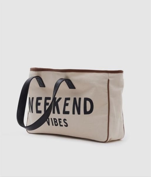 Weekend Vibes Kanvas Plaj Çantası