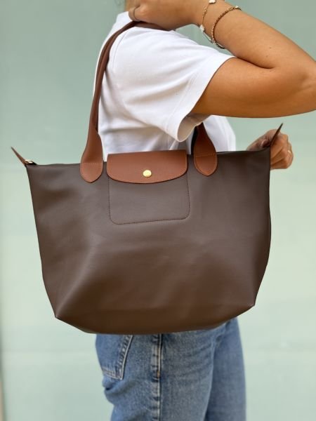 Hbbags Medium Omuz Çantası Kahverengi