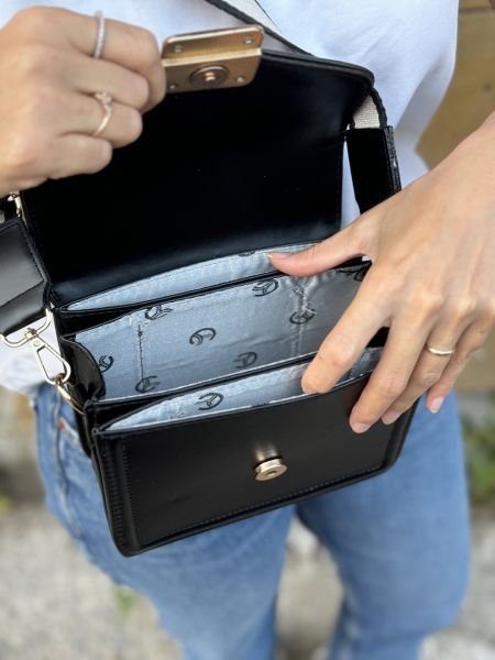 Bogota Kutu Siyah Çapraz Çanta