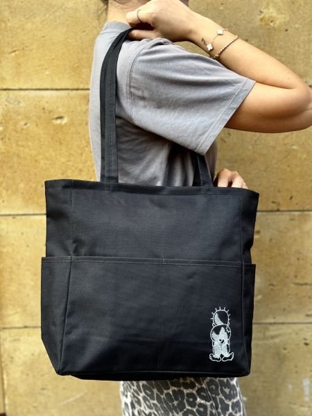 Monaco Su Geçirmez Siyah Cepli Omuz Çantası